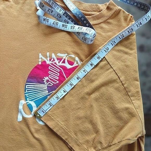 Vtg bumblebee yellow Nazca Peru graphic t-shirt - Picture 7 of 11